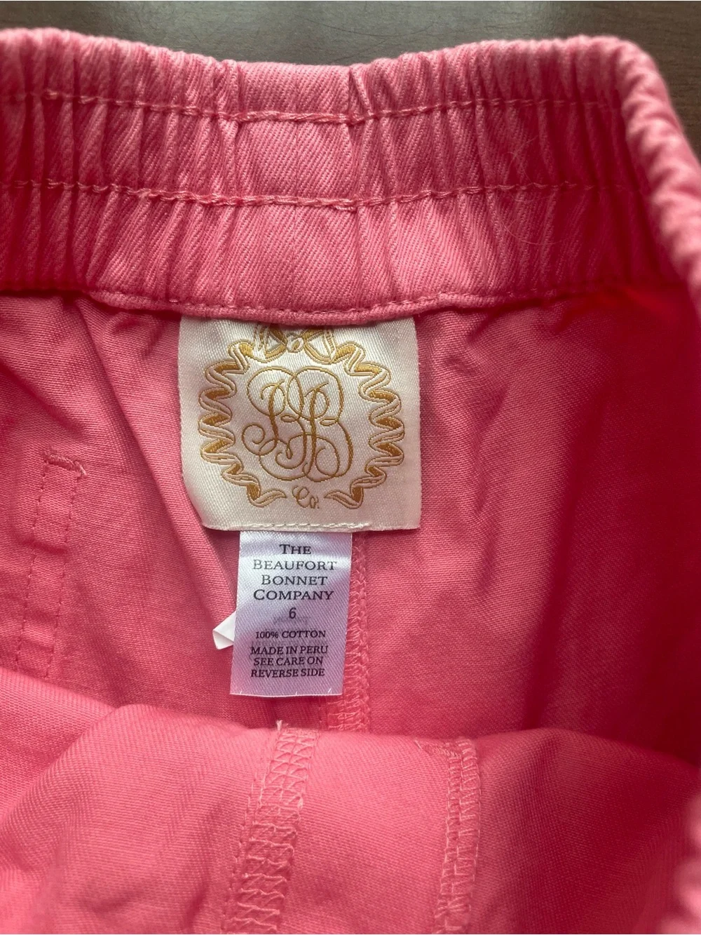 The Beaufort Bonnet Company Pink Elastic-Waist Shorts